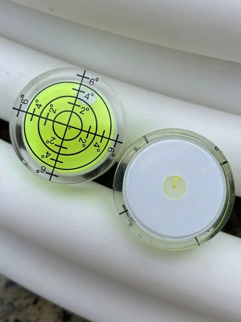 3Pcs Circular Bubble Level Bullseye Degree Marked Surface Round Spirit Levels Me
